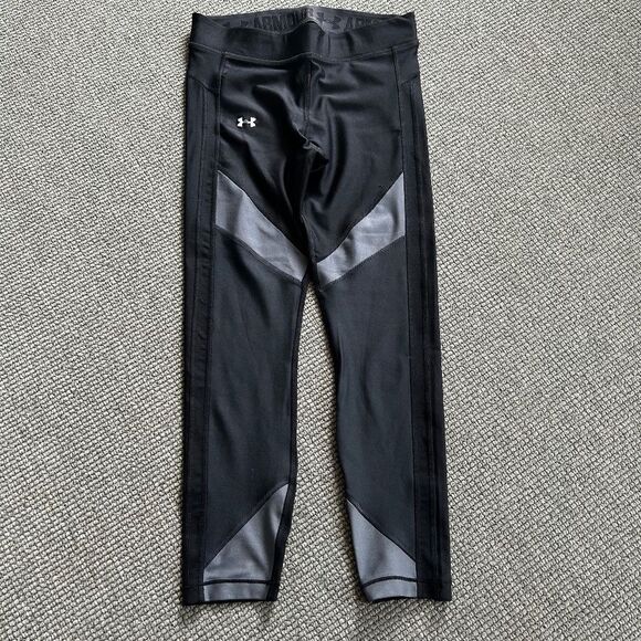 Under Armour HG Color Blocked Ankle Crop 24" Leggings - Picture 3 of 7